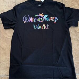 2025 Walt Disney World Halloween Villains Character Letters Black Adult Shirt
